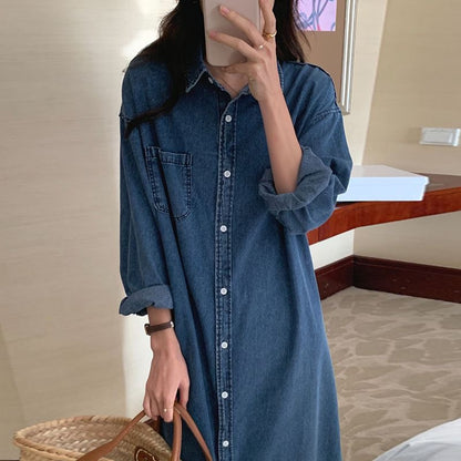 Arlette Denim Midi Dress