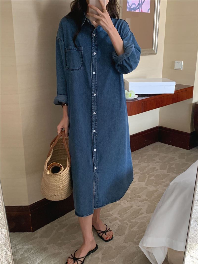 Arlette Denim Midi Dress