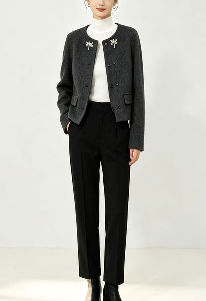 Aveline Wool-Blend Double-Breasted Jacket