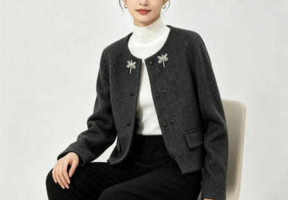 Aveline Wool-Blend Double-Breasted Jacket