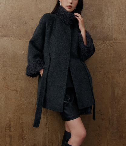 Aurelia Belted Double-Faced Wool Coat