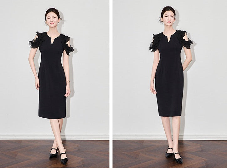 Élodie Lace Off-Shoulder Midi Dress