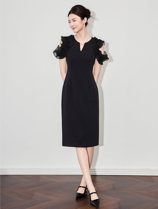 Élodie Lace Off-Shoulder Midi Dress