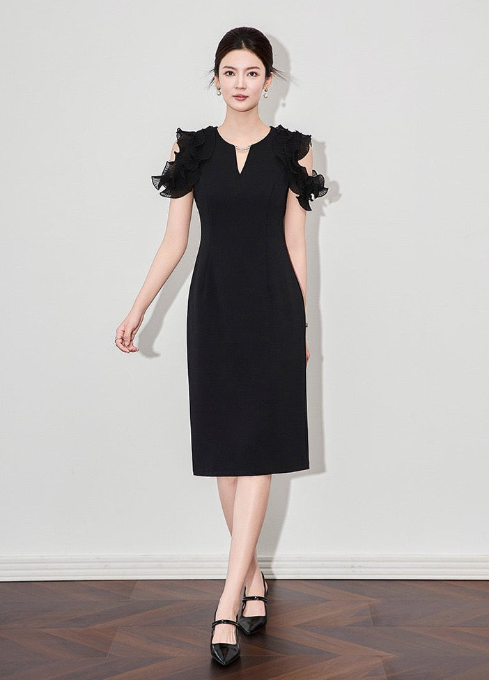 Élodie Lace Off-Shoulder Midi Dress