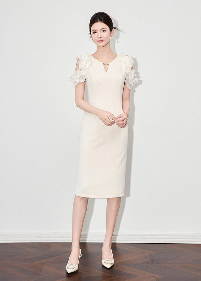 Élodie Lace Off-Shoulder Midi Dress