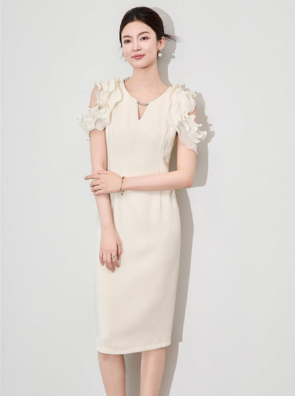 Élodie Lace Off-Shoulder Midi Dress