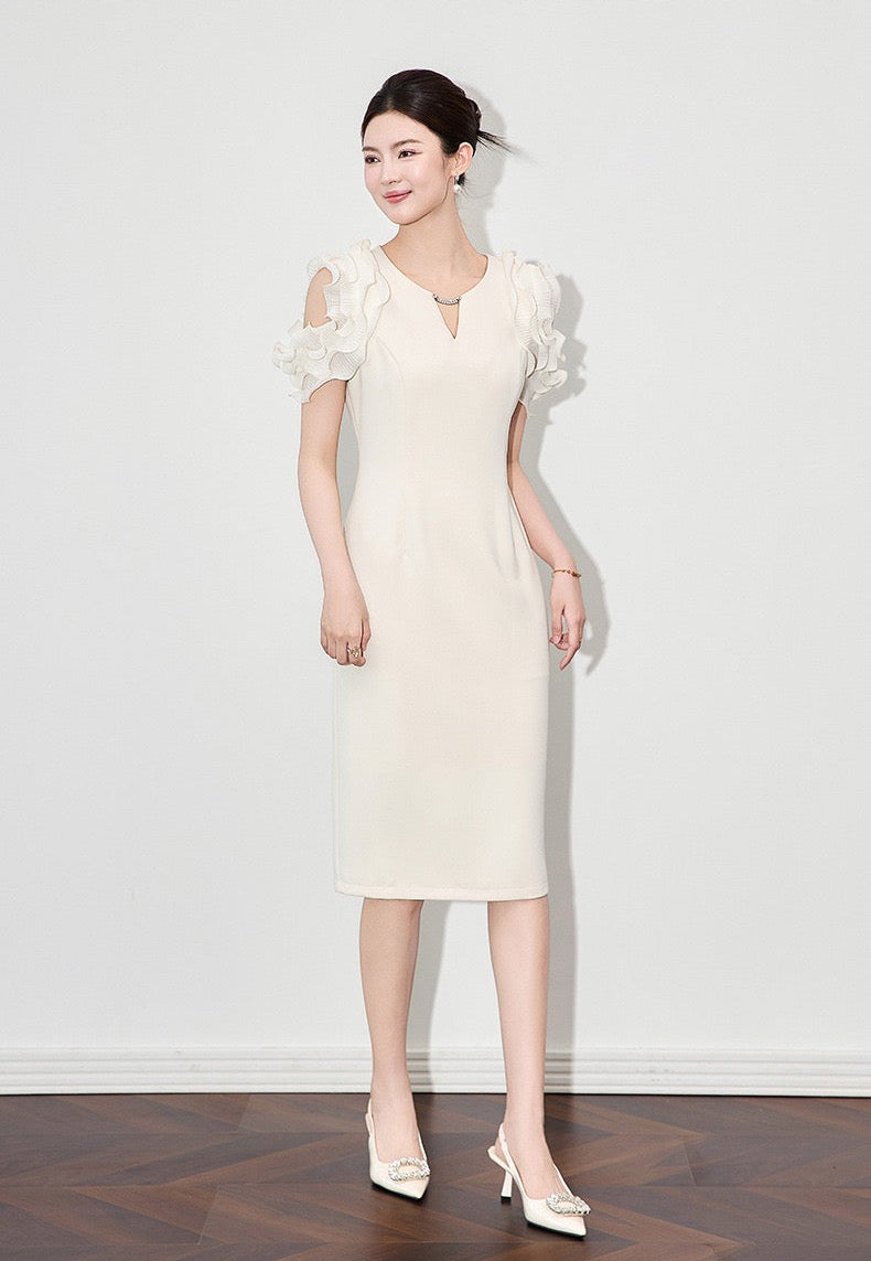 Élodie Lace Off-Shoulder Midi Dress