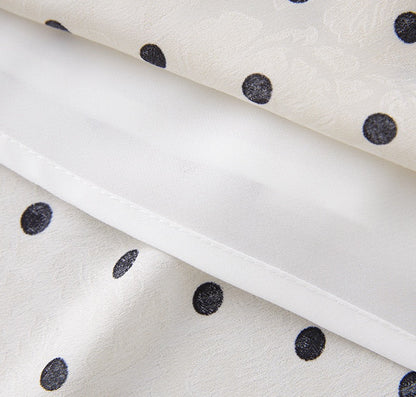 Sienna Polka Dot Satin Maxi Dress