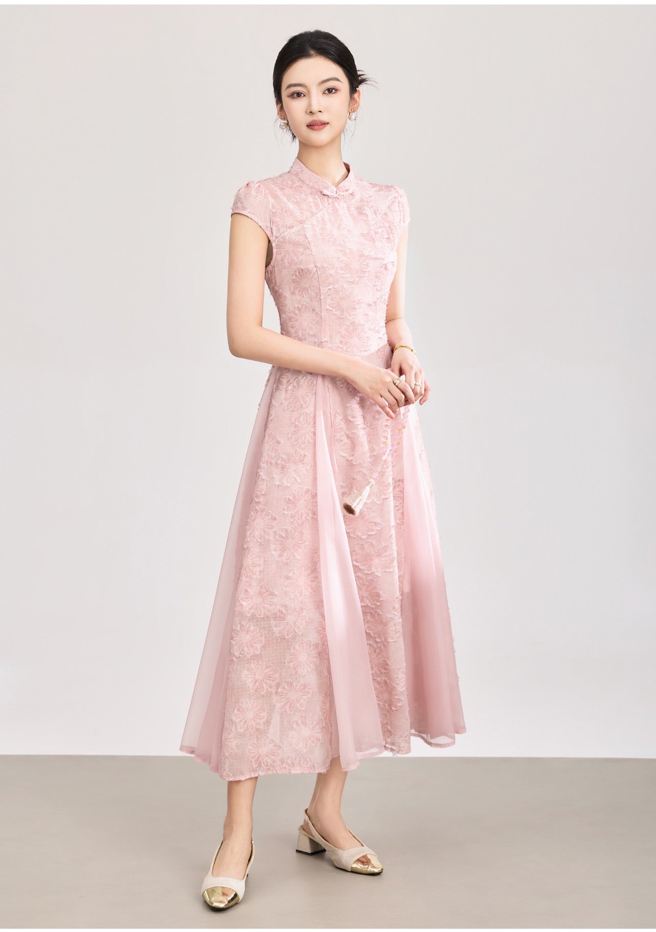 Valentina Embroidered Floral Maxi Dress