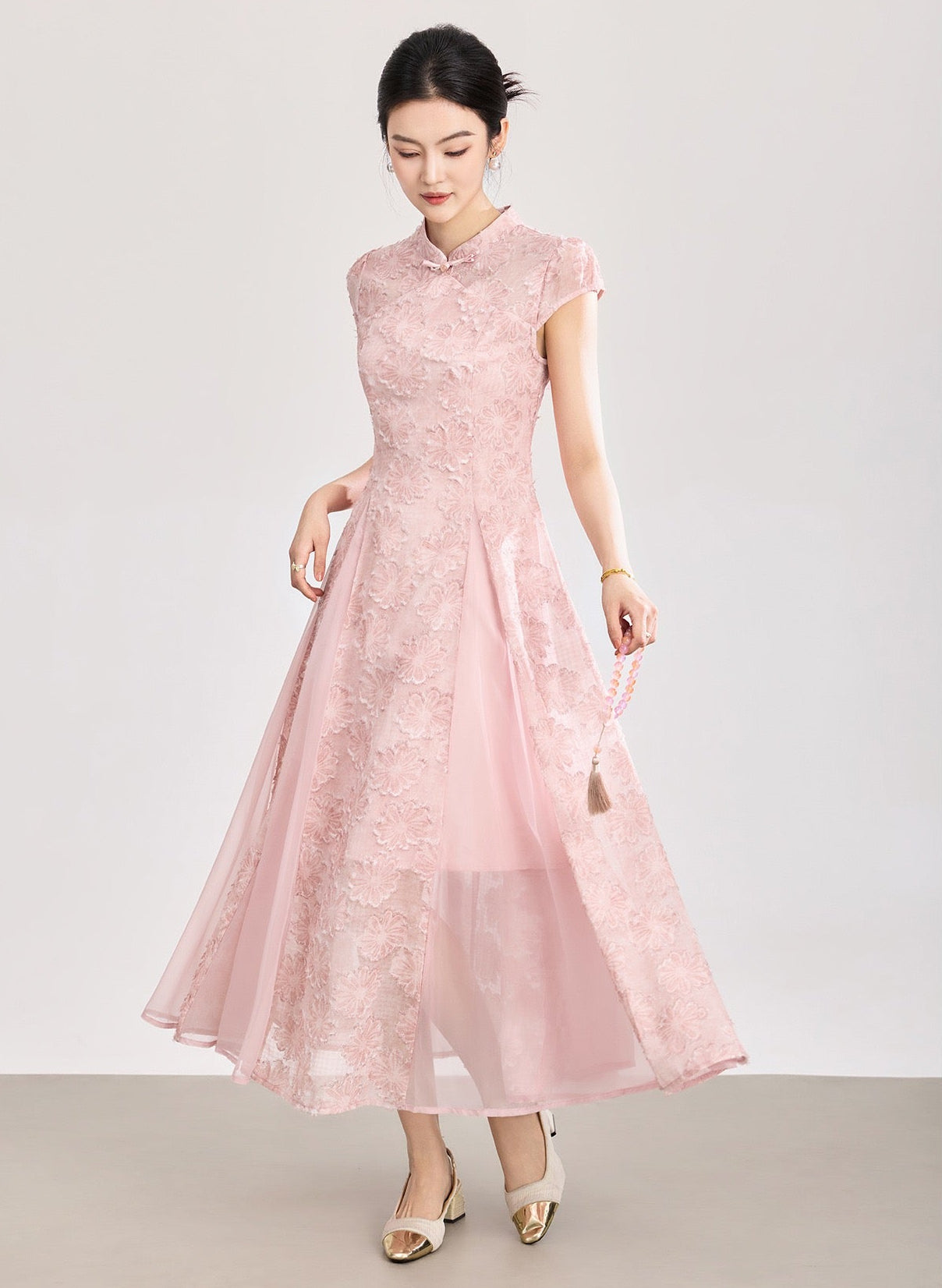 Valentina Embroidered Floral Maxi Dress