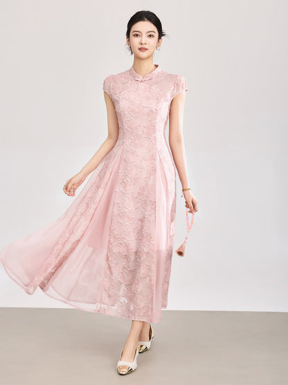 Valentina Embroidered Floral Maxi Dress