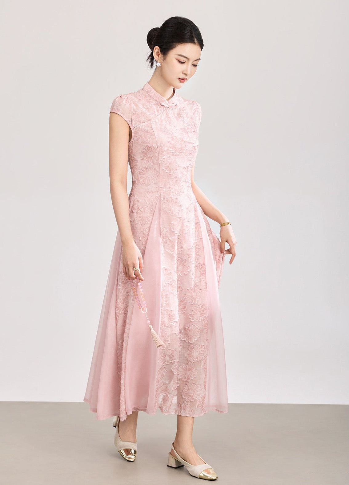 Valentina Embroidered Floral Maxi Dress