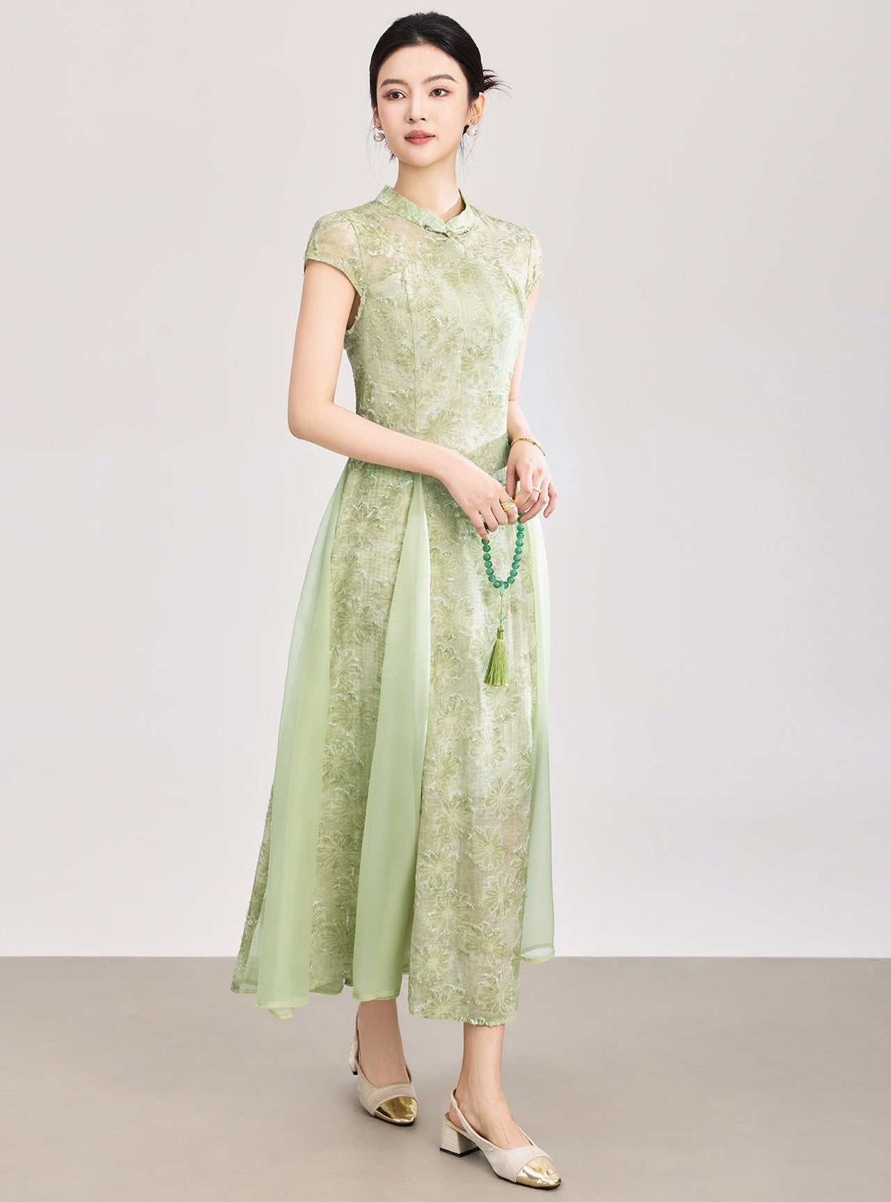 Valentina Embroidered Floral Maxi Dress