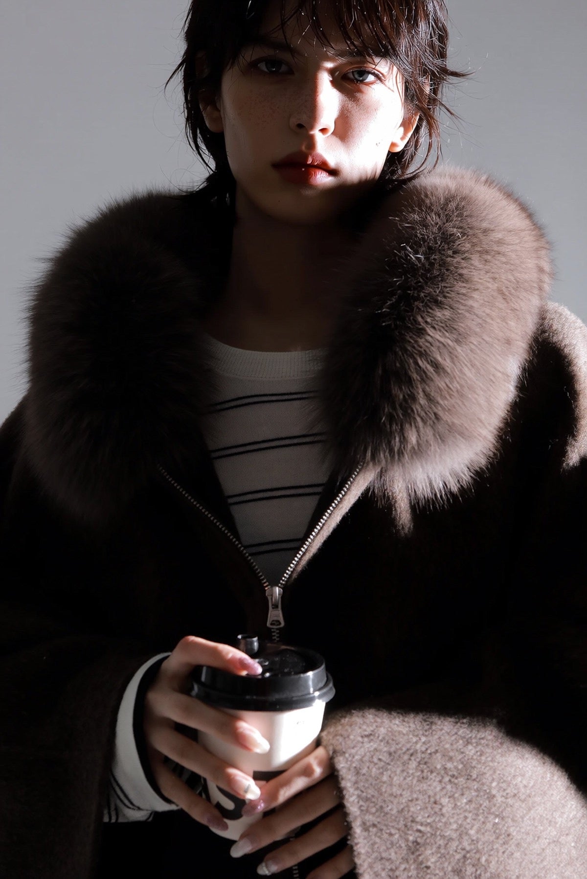 Aurelia Hooded Premium 90% Wool Cocoon Coat