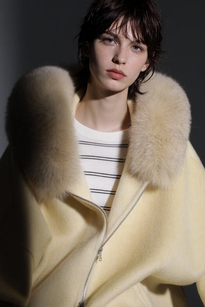 Aurelia Hooded Premium 90% Wool Cocoon Coat