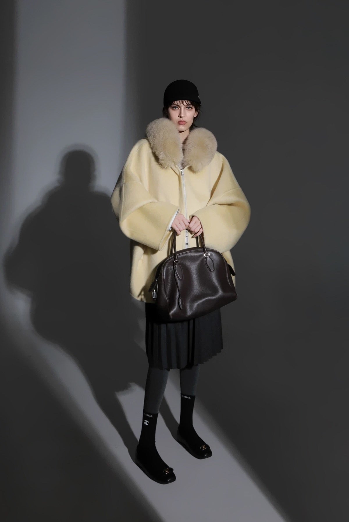 Aurelia Hooded Premium 90% Wool Cocoon Coat