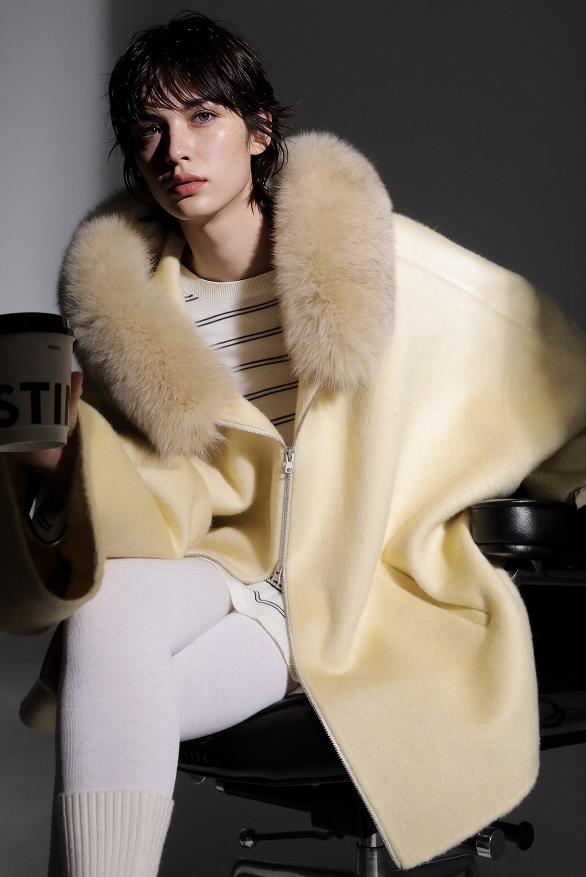 Aurelia Hooded Premium 90% Wool Cocoon Coat