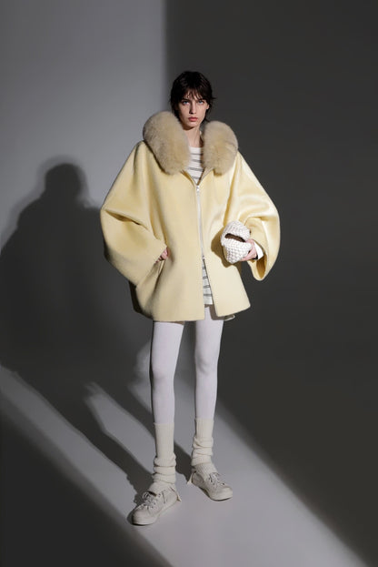 Aurelia Hooded Premium 90% Wool Cocoon Coat