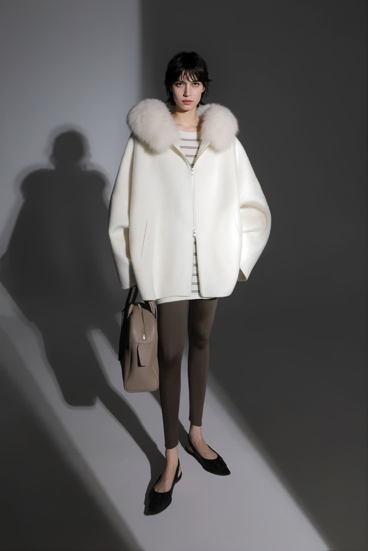 Aurelia Hooded Premium 90% Wool Cocoon Coat