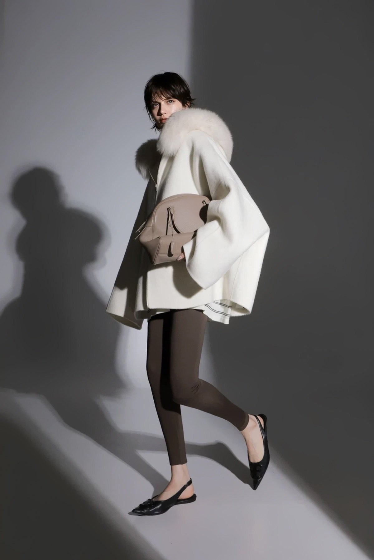 Aurelia Hooded Premium 90% Wool Cocoon Coat