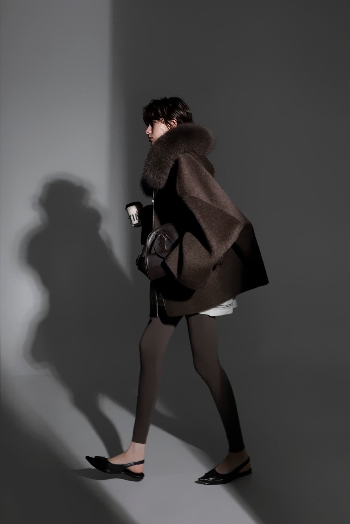 Aurelia Hooded Premium 90% Wool Cocoon Coat