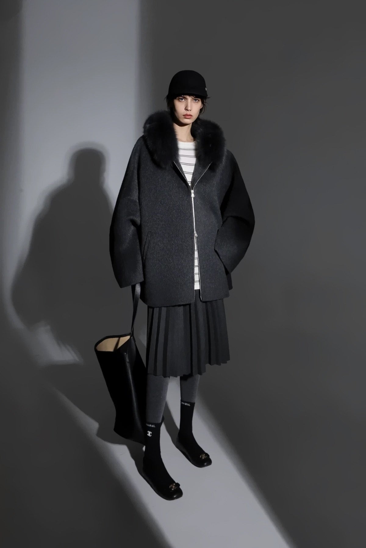 Aurelia Hooded Premium 90% Wool Cocoon Coat