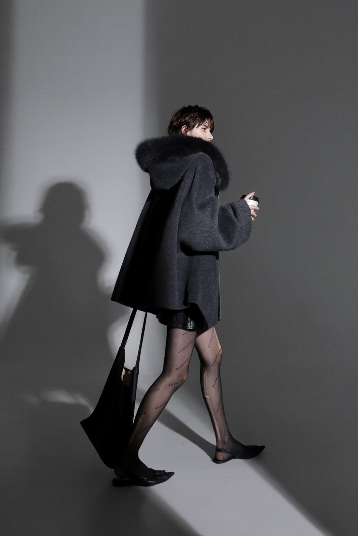 Aurelia Hooded Premium 90% Wool Cocoon Coat