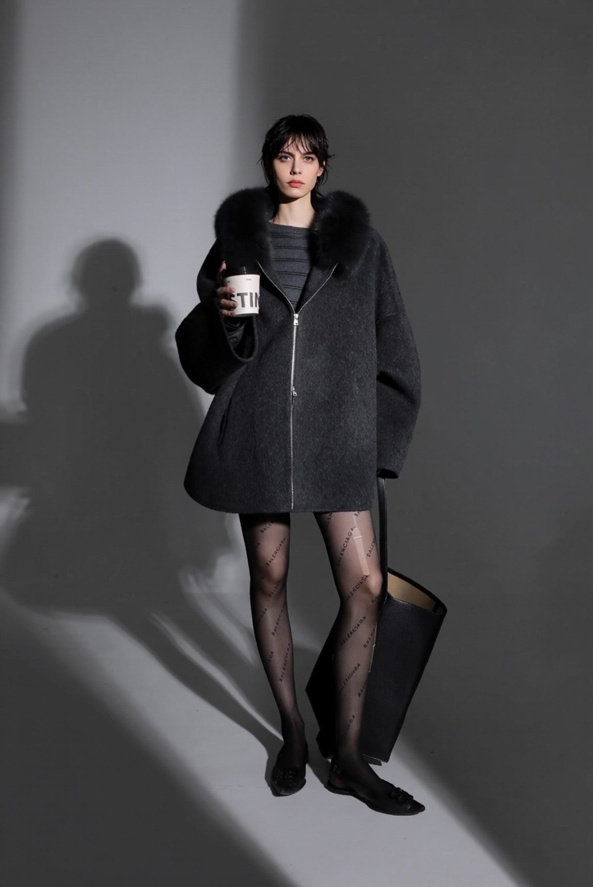 Aurelia Hooded Premium 90% Wool Cocoon Coat