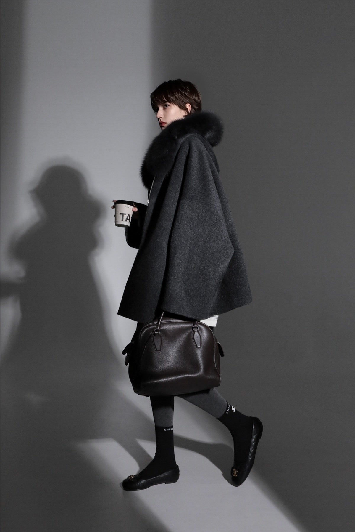 Aurelia Hooded Premium 90% Wool Cocoon Coat