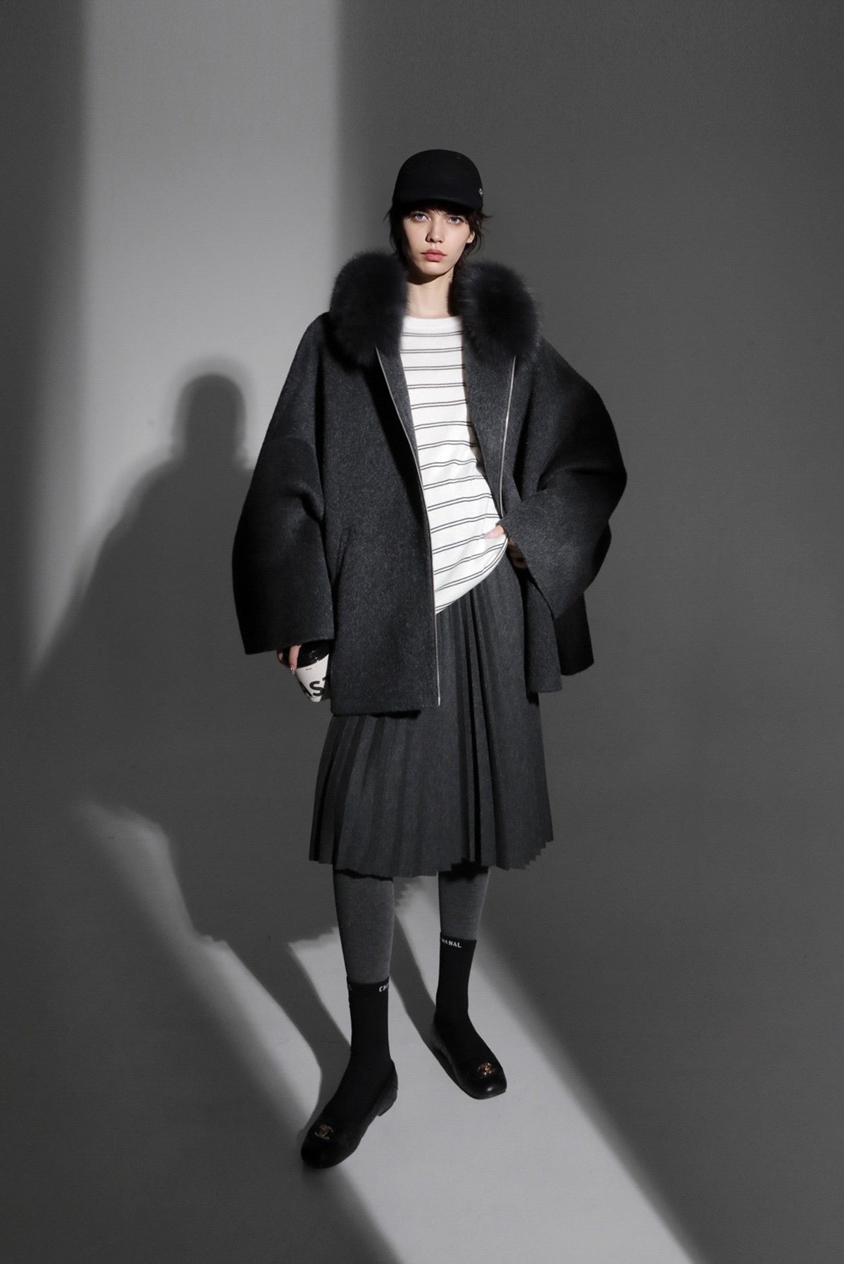 Aurelia Hooded Premium 90% Wool Cocoon Coat