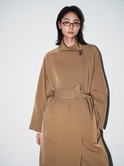 Amelie Stand Collar Long Coat