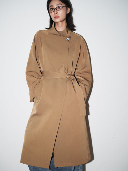 Amelie Stand Collar Long Coat