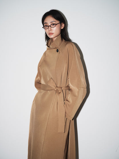 Amelie Stand Collar Long Coat