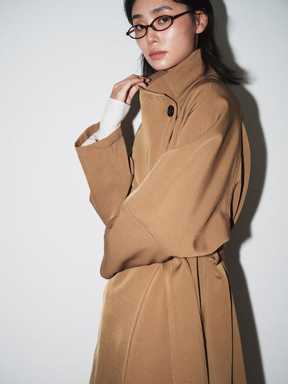 Amelie Stand Collar Long Coat