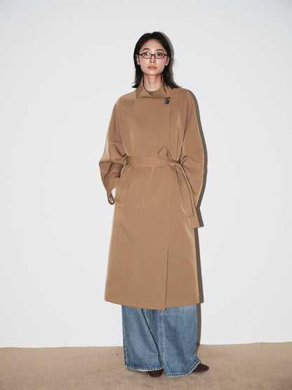 Amelie Stand Collar Long Coat