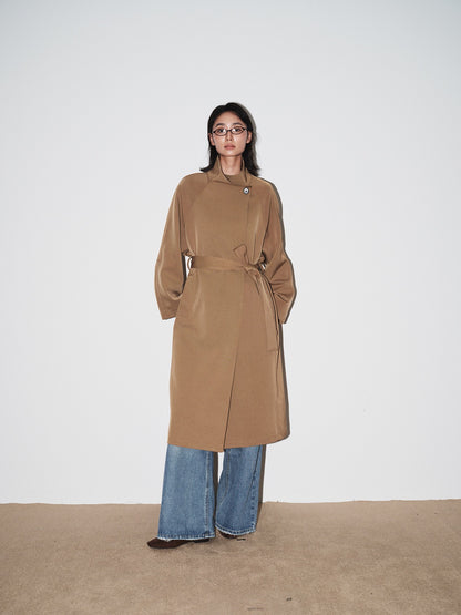 Amelie Stand Collar Long Coat