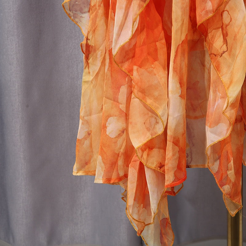 Elara Bohemian Ruffle Maxi Dress