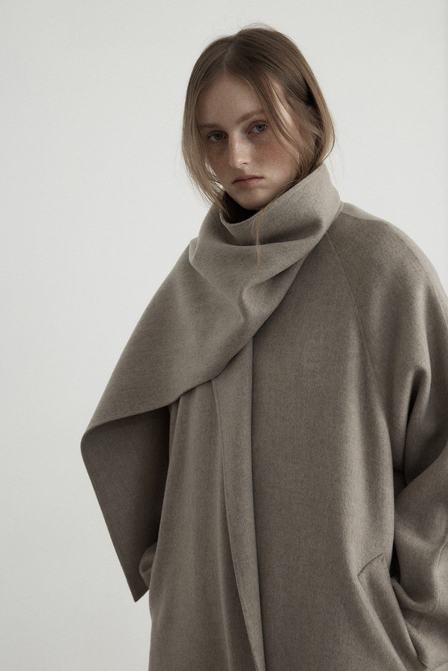 Elara Scarf Collar Wool Coat