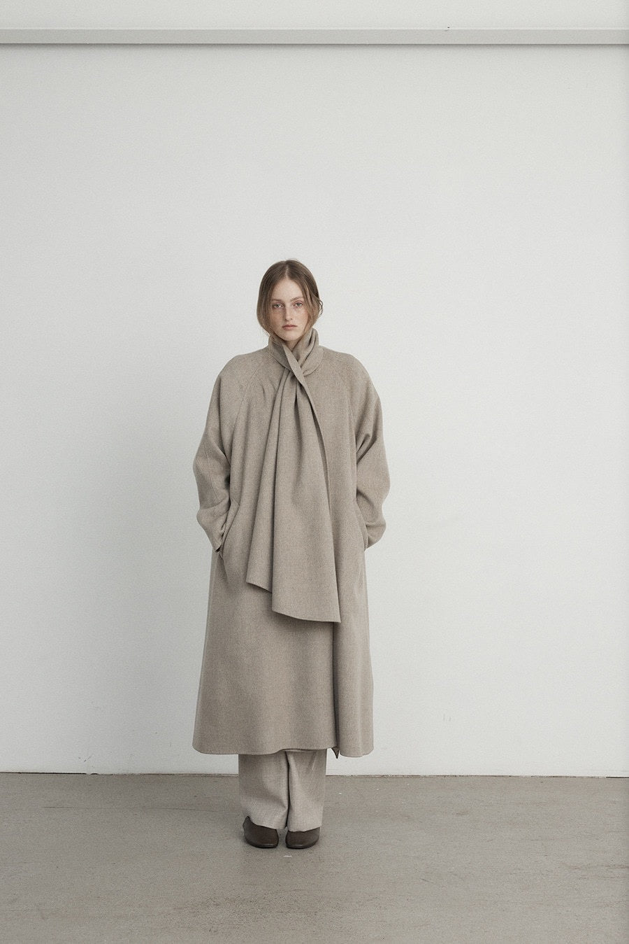 Elara Scarf Collar Wool Coat