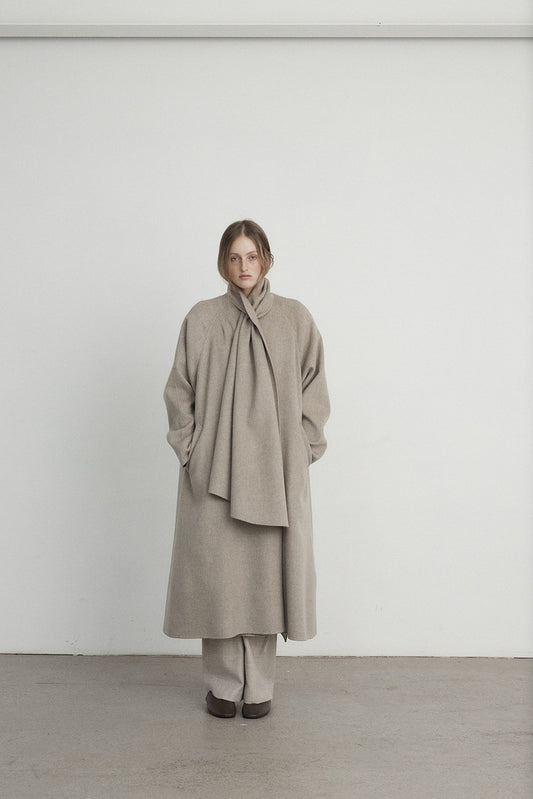 Elara Scarf Collar Wool Coat