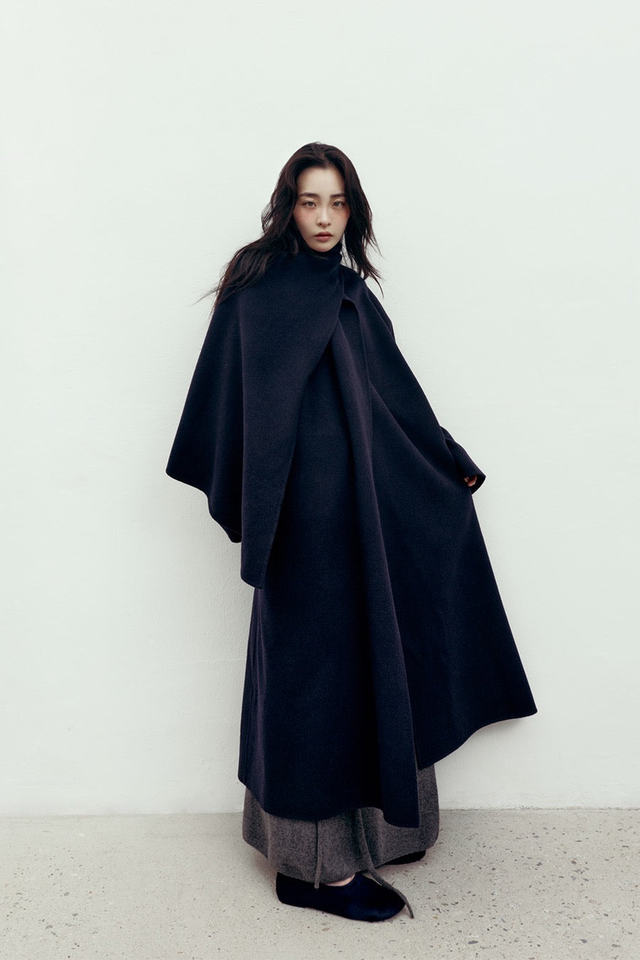 Elara Scarf Collar Wool Coat