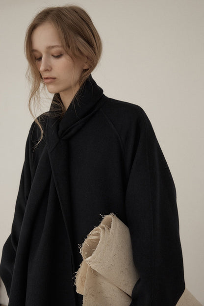 Elara Scarf Collar Wool Coat