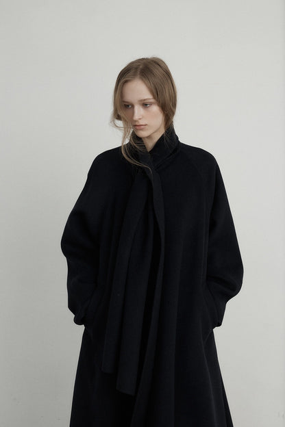 Elara Scarf Collar Wool Coat
