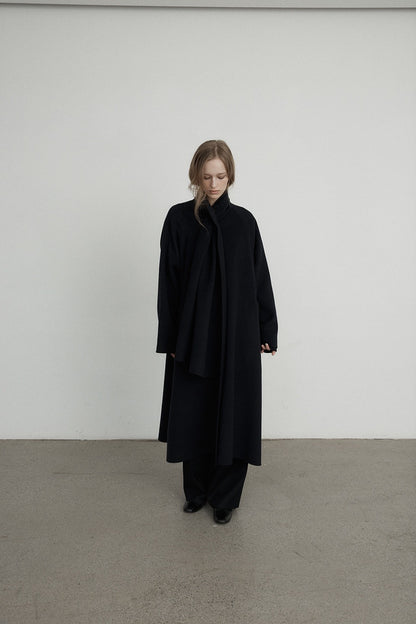 Elara Scarf Collar Wool Coat