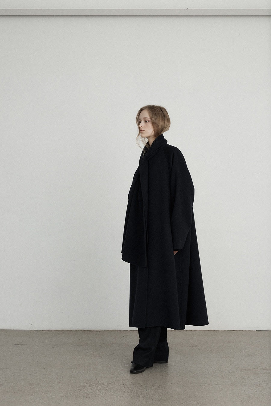 Elara Scarf Collar Wool Coat