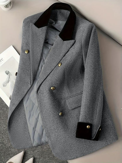 Camille Double-Breasted Longline Blazer