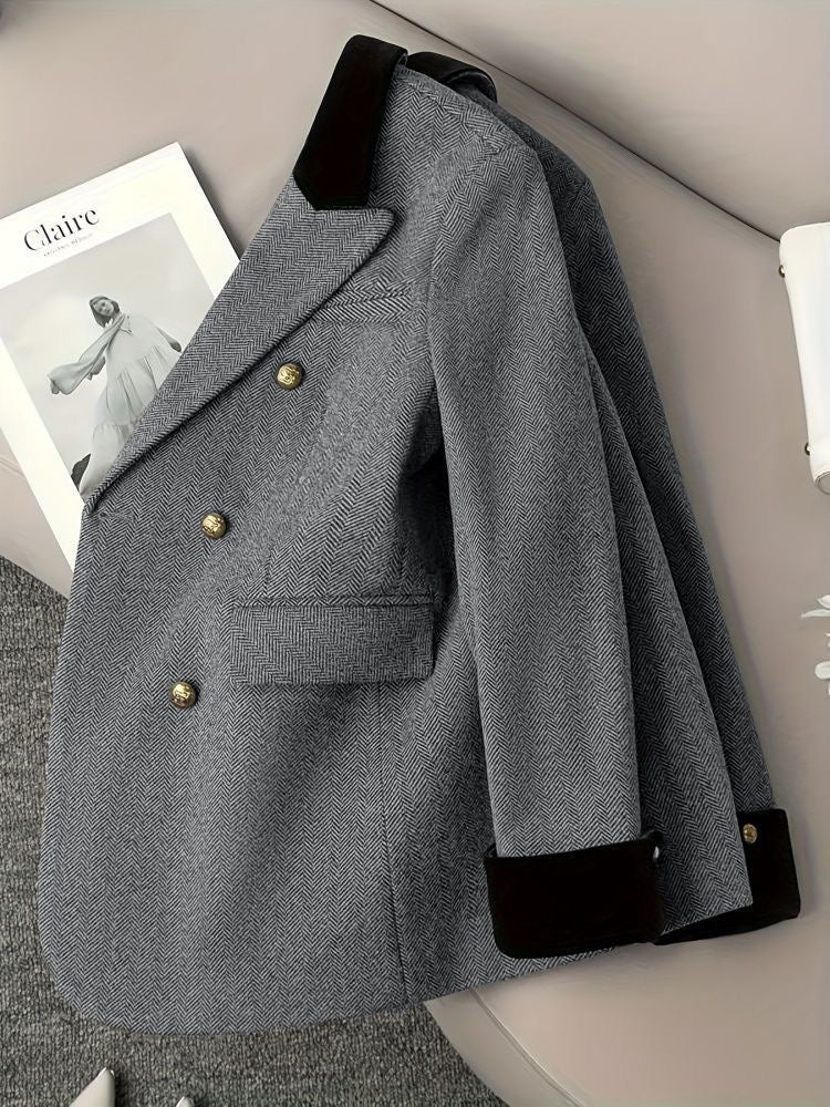 Camille Double-Breasted Longline Blazer