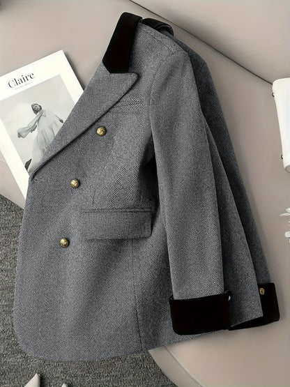 Camille Double-Breasted Longline Blazer