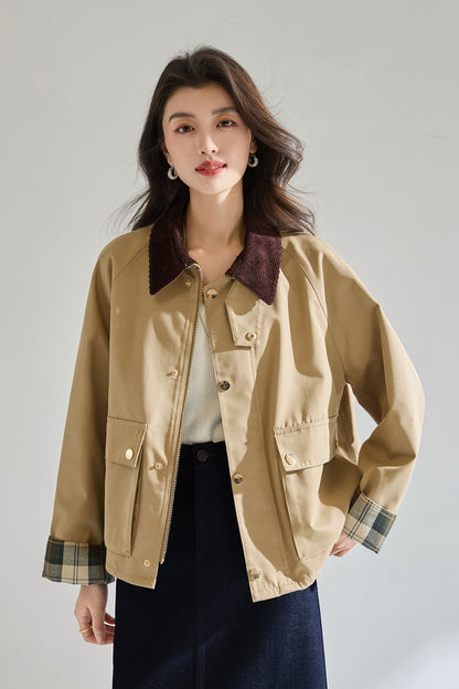 Maren Contrast Collar Jacket