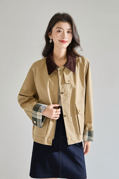 Maren Contrast Collar Jacket